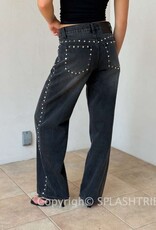Lucy In The Sky Studded Low Rise Baggy Jeans