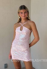 Lucy In The Sky Sequin Keyhole Mini Dress