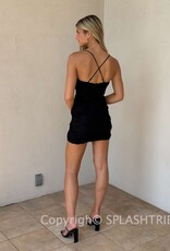 Lucy In The Sky Ruffle Lace V Neck Mini Dress