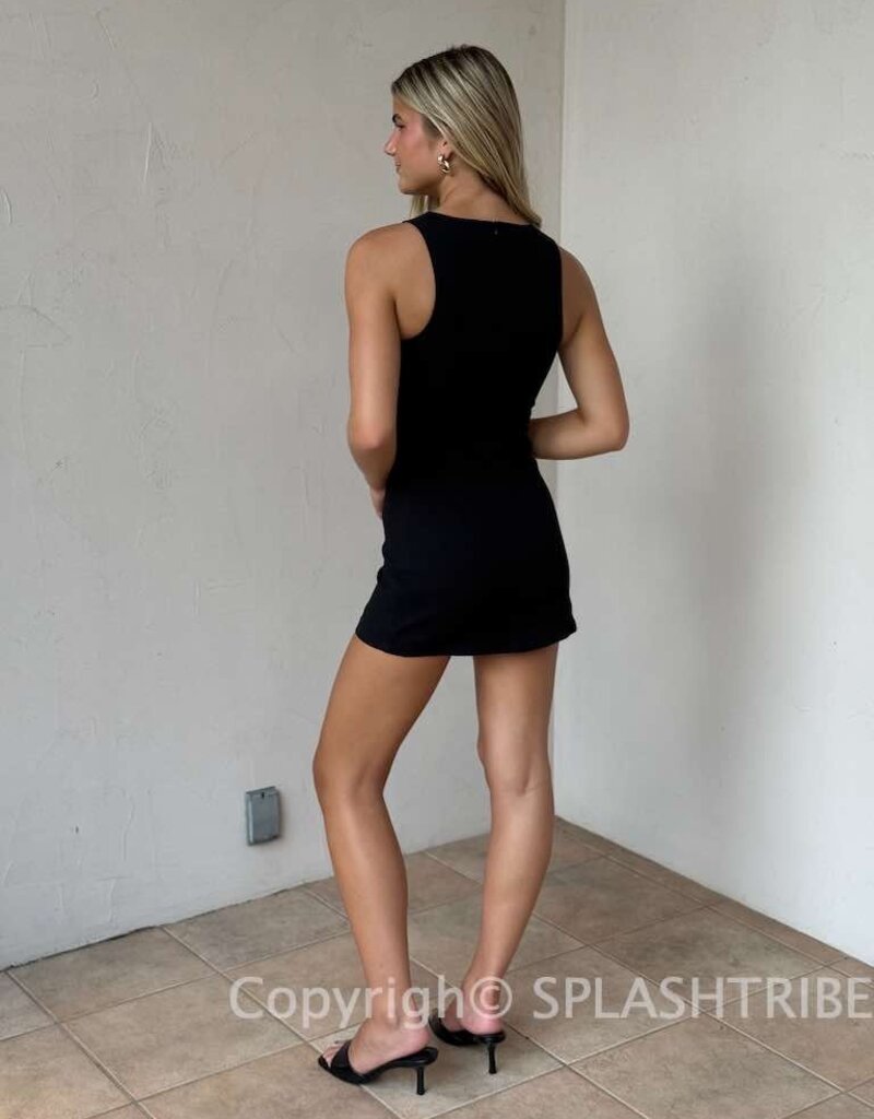 Fitted Sleeveless Shift Mini Dress