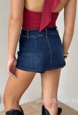 Dark Denim Micro Mini Skort