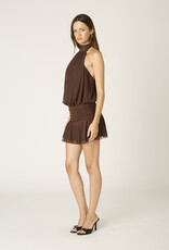 Katelyn Halter Ruched Hip Mini Dress