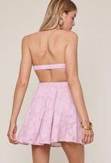 Strapless Embossed Open Back Mini Dress