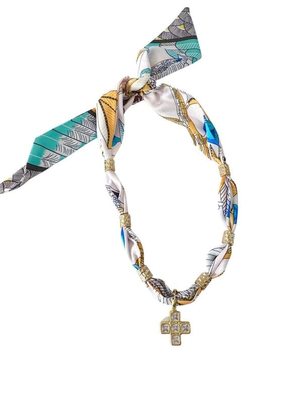 Figi Scarf With Charm Necklace