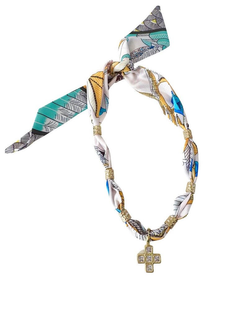 Figi Scarf With Charm Necklace