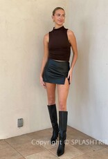 Stuck on You Faux Leather Mini Skirt