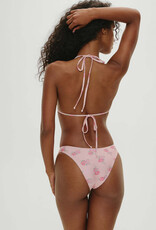 Frankies Bikinis Nick Floral Satin Skimpy Triangle Bikini Top