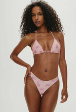 Frankies Bikinis Nick Floral Satin Skimpy Triangle Bikini Top