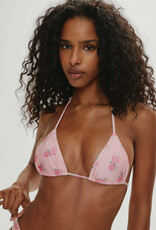 Frankies Bikinis Nick Floral Satin Skimpy Triangle Bikini Top