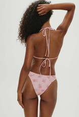 Frankies Bikinis Dove Floral Satin Bikini Bottom