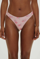 Frankies Bikinis Dove Floral Satin Bikini Bottom