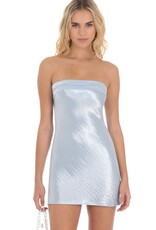 Lucy In The Sky Satin Strapless Slip Mini Dress