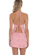Lucy In The Sky Sequin Beaded Floral Mini Skirt