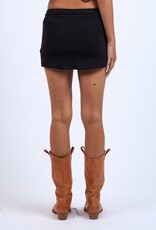 Knit Mini Skirt w/ Shorts