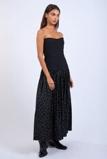 Polka Dot Tube Midi Dress