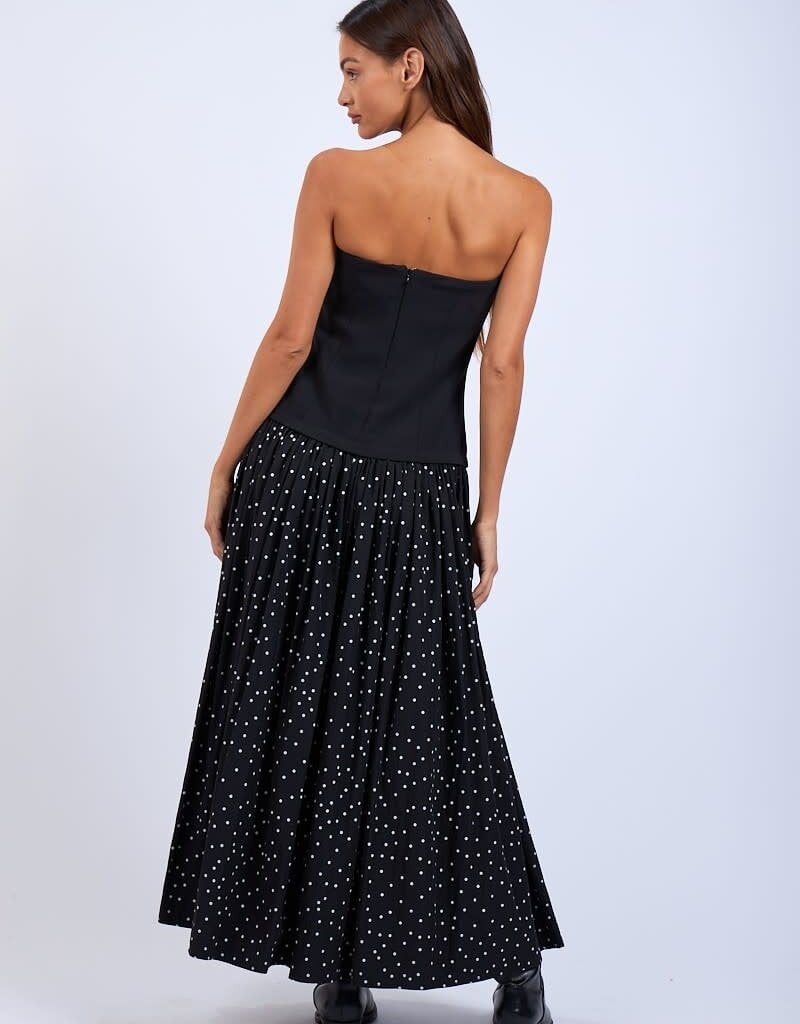 Polka Dot Tube Midi Dress