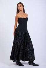 Polka Dot Tube Midi Dress