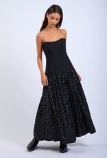 Polka Dot Tube Midi Dress