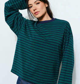 Halsey Striped Long Sleeve Top