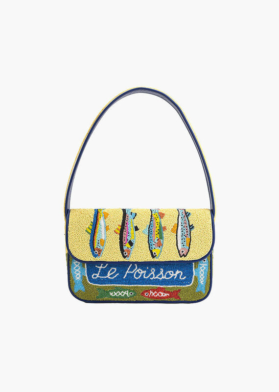 Fish Tales Beaded Shoulder Bag