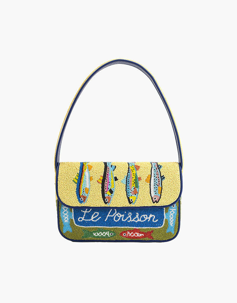 Fish Tales Beaded Shoulder Bag
