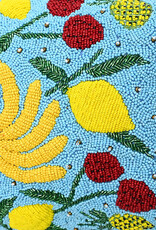 Lush Fruits Beaded Bucket Bag