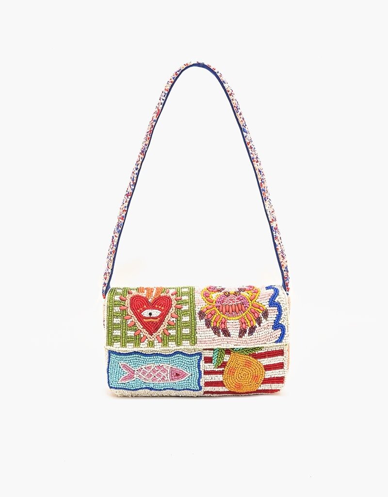 Sun & Sea Beaded Shoulder Bag