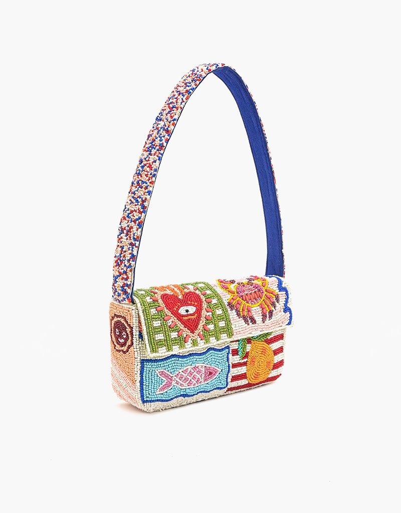 Sun & Sea Beaded Shoulder Bag