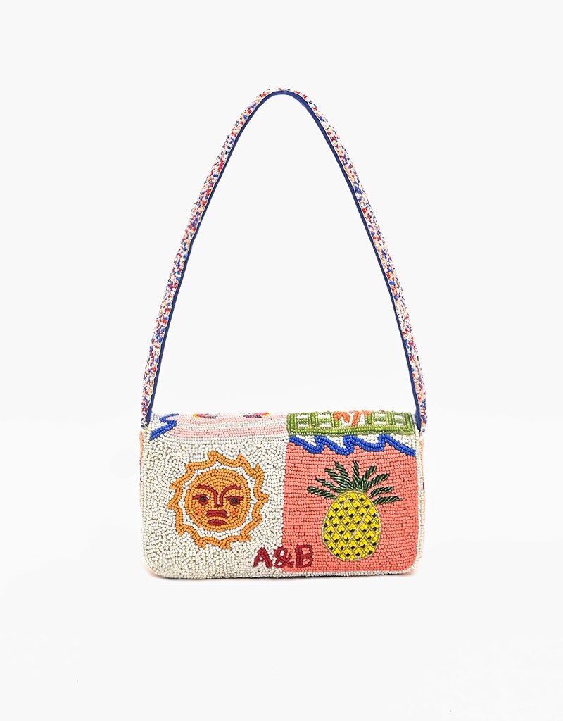 Sun & Sea Beaded Shoulder Bag