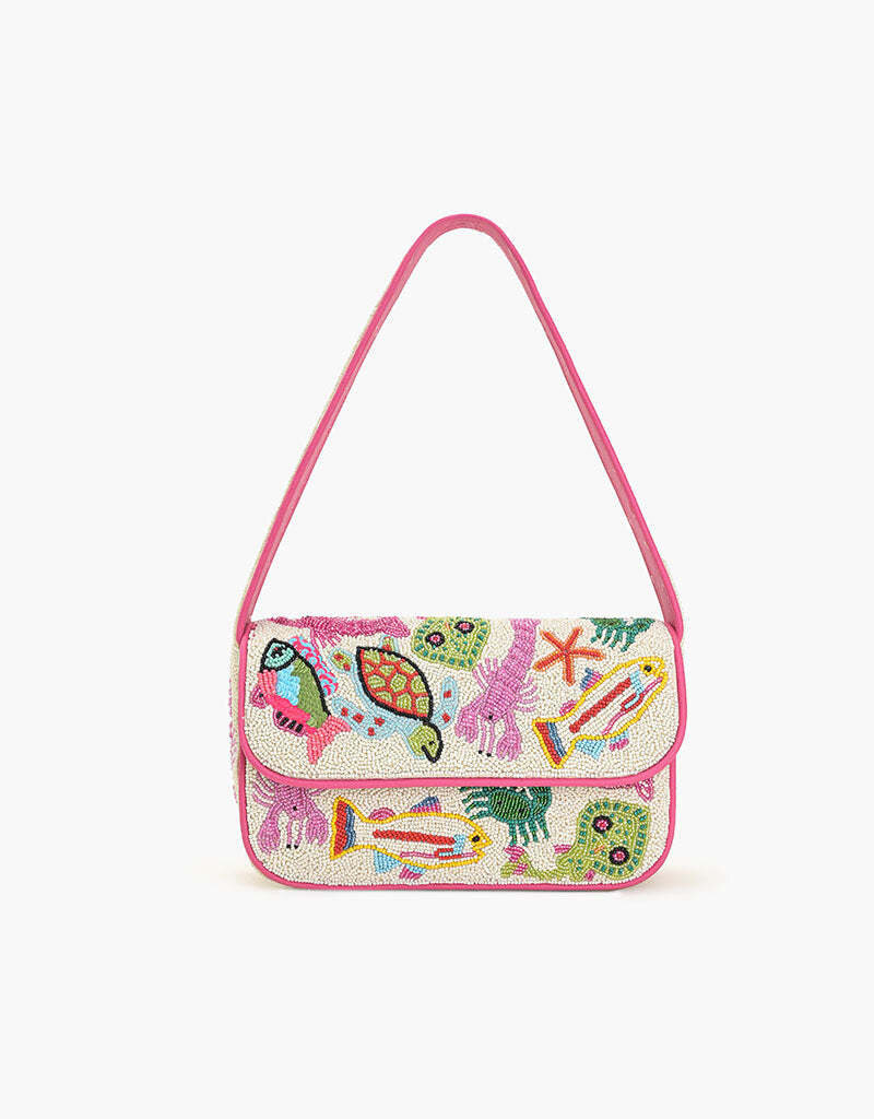 Underwater Tales Beaded Shoulder Bag