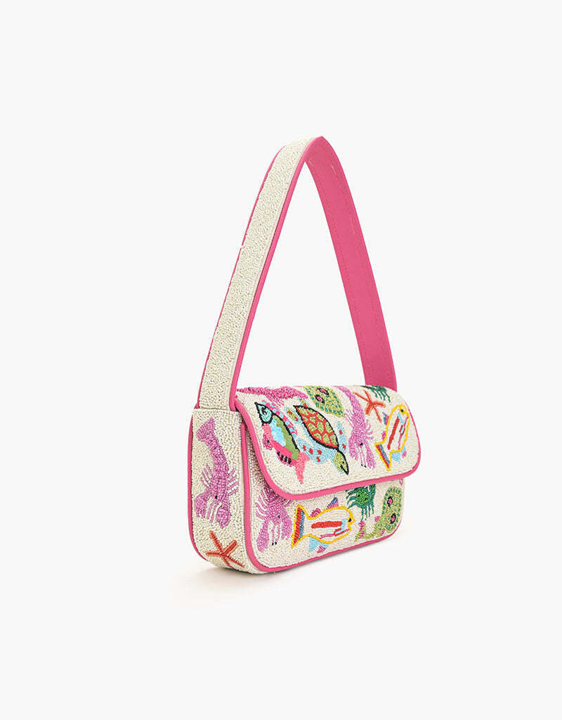 Underwater Tales Beaded Shoulder Bag