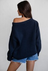 American Flag Off The Shoulder Sweater