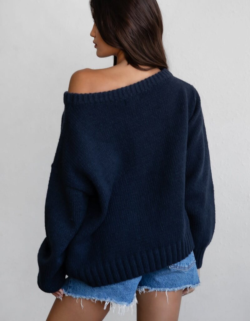 American Flag Off The Shoulder Sweater