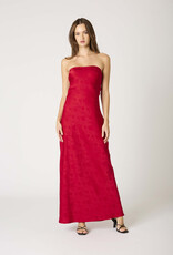 Tonal Floral Cowl Back Maxi Dress