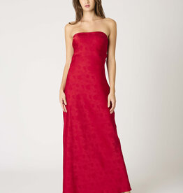 Tonal Floral Cowl Back Maxi Dress