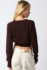 Luz Cropped Knit Long Sleeve Sweater