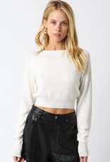 Luz Cropped Knit Long Sleeve Sweater