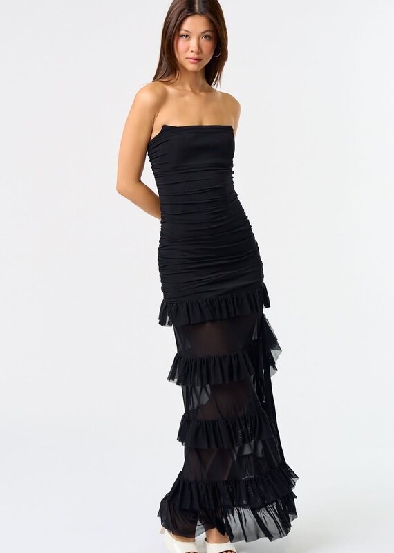 Ruffle Corset Maxi Dress
