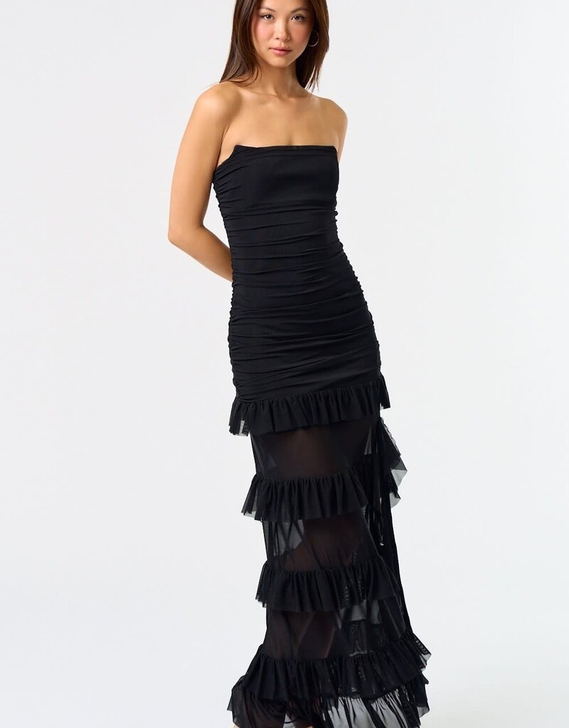 Ruffle Corset Maxi Dress