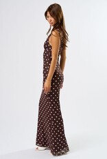 Mesh Polka Dot Maxi Dress