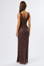 Mesh Polka Dot Maxi Dress