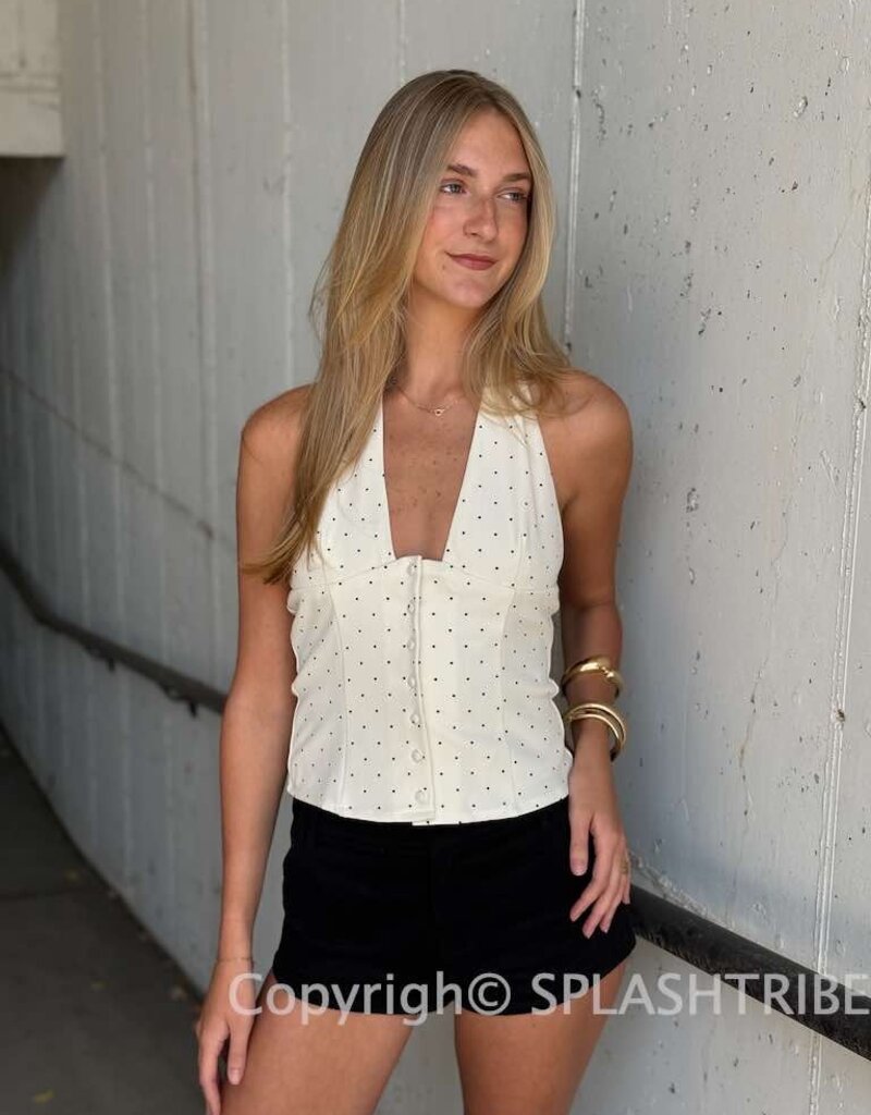Pratt Polka Dot Halter Top