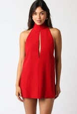 High Neck Sleeveless Mini Dress