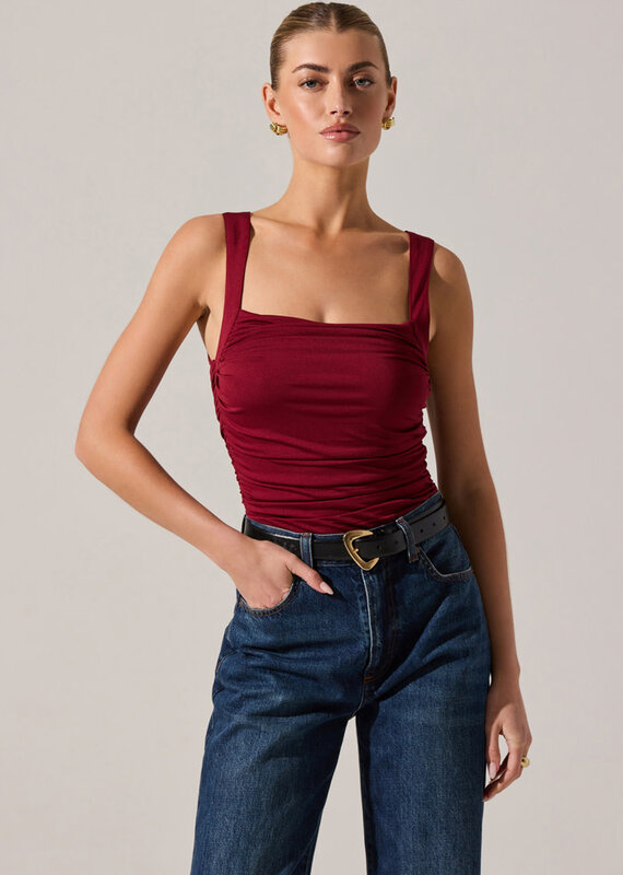 ASTR Voncile Ruched Bodysuit