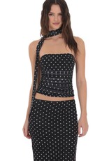 Lucy In The Sky Scarf Polka Dot Mesh Tube Top