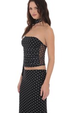 Lucy In The Sky Scarf Polka Dot Mesh Tube Top
