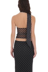 Lucy In The Sky Scarf Polka Dot Mesh Tube Top