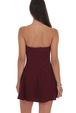Lucy In The Sky Jacquard Strapless Flare Dress