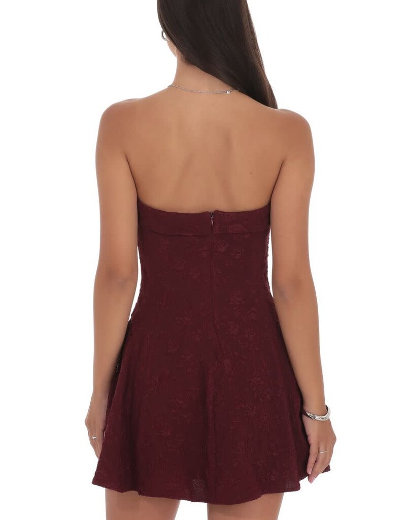 Lucy In The Sky Jacquard Strapless Flare Dress