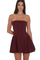 Lucy In The Sky Jacquard Strapless Flare Dress